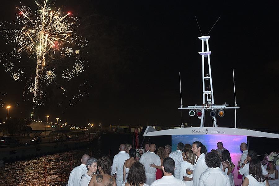 Bodas en Barco - Fuegos artificiales