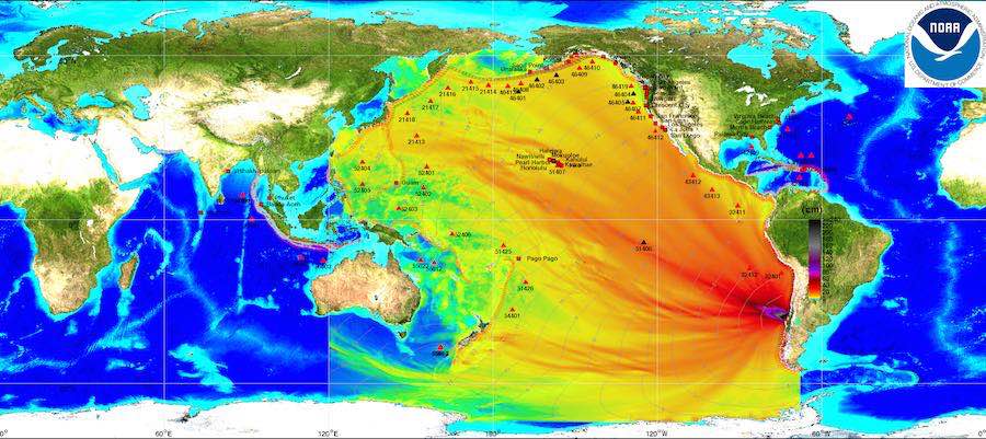 Tsunamis y maremotos Alerta mapa